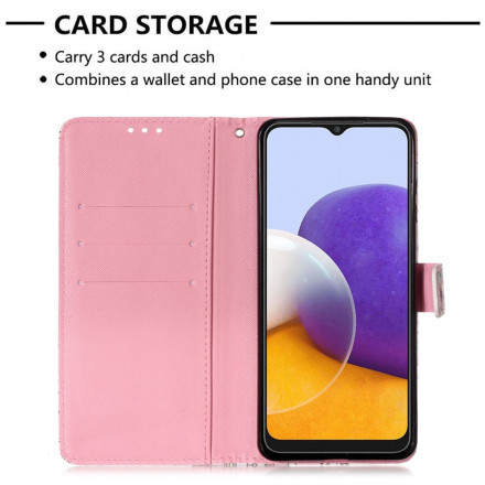 Housse Samsung Galaxy A22 5G Papillons Rouges Housse Samsung Galaxy A22 5G Papillons Rouges