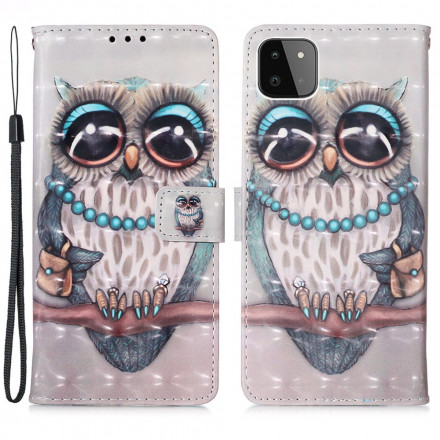 Housse Samsung Galaxy A22 5G Miss Hibou à Lanière Housse Samsung Galaxy A22 5G Miss Hibou à Lanière