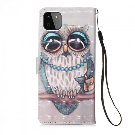 Housse Samsung Galaxy A22 5G Miss Hibou à Lanière Housse Samsung Galaxy A22 5G Miss Hibou à Lanière