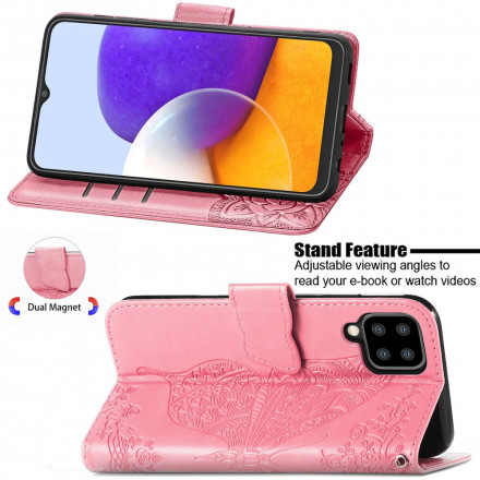 Housse Samsung Galaxy A22 4G Demi Papillons Housse Samsung Galaxy A22 4G Demi Papillons