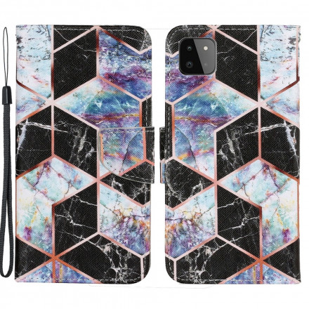 Housse Samsung Galaxy A22 5G Marbre Géométrique Housse Samsung Galaxy A22 5G Marbre Géométrique