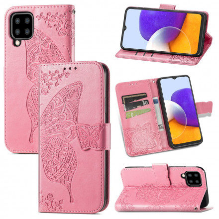 Housse Samsung Galaxy A22 4G Demi Papillons Housse Samsung Galaxy A22 4G Demi Papillons