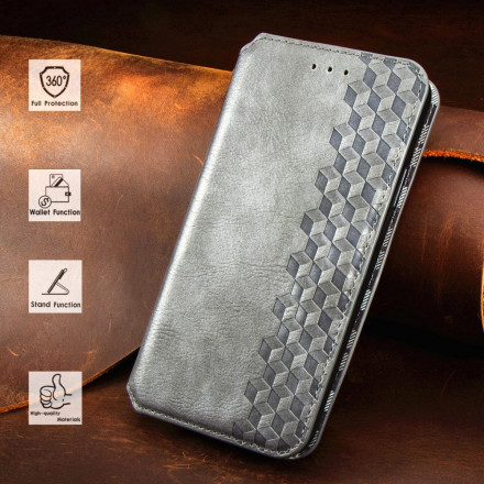 Flip Cover Samsung Galaxy A22 4G Effet Cuir Texture Diamant