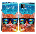 Housse Samsung Galaxy A22 5G Cat Live It à Lanière