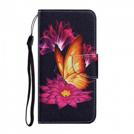 Housse Samsung Galaxy A22 4G Papillon et Lotus Housse Samsung Galaxy A22 4G Papillon et Lotus