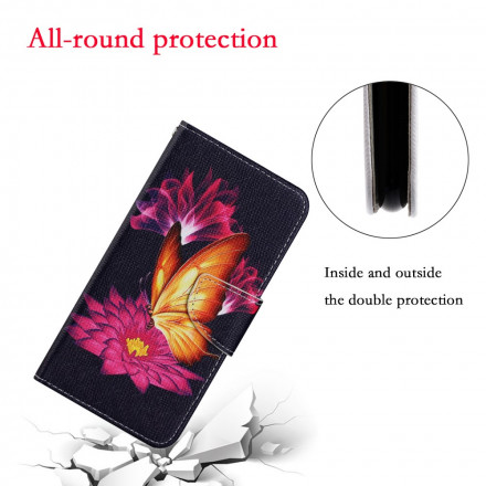 Housse Samsung Galaxy A22 4G Papillon et Lotus Housse Samsung Galaxy A22 4G Papillon et Lotus
