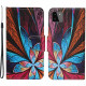 Housse Samsung Galaxy A22 5G Feuilles Colorées avec Lanière