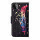 Housse Samsung Galaxy A22 5G Plume Colorée à Lanière