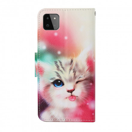 Housse Samsung Galaxy A22 5G Histoires de Chat avec Lanière Housse Samsung Galaxy A22 5G Histoires de Chat avec Lanière