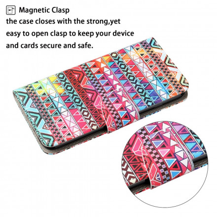 Housse Samsung Galaxy A22 4G Patchwork avec Lanière Housse Samsung Galaxy A22 4G Patchwork avec Lanière