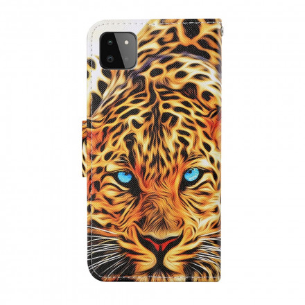 Housse Samsung Galaxy A22 5G Tigre avec Lanière Housse Samsung Galaxy A22 5G Tigre avec Lanière