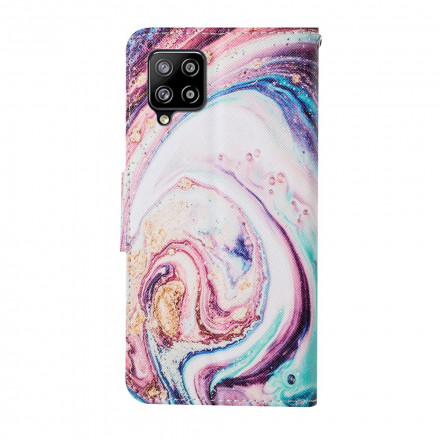 Housse Samsung Galaxy A22 4G Marbre avec Lanière Housse Samsung Galaxy A22 4G Marbre avec Lanière