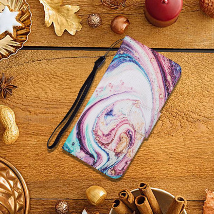 Housse Samsung Galaxy A22 4G Marbre avec Lanière Housse Samsung Galaxy A22 4G Marbre avec Lanière