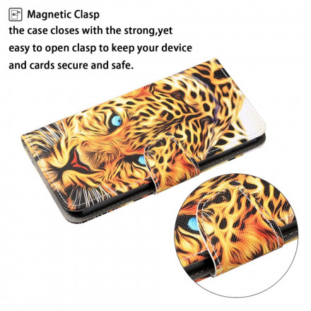 Housse Samsung Galaxy A22 4G Tigre avec Lanière Housse Samsung Galaxy A22 4G Tigre avec Lanière