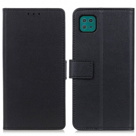 Housse Samsung Galaxy A22 5G Effet Cuir Brillant Classique Housse Samsung Galaxy A22 5G Effet Cuir Brillant Classique