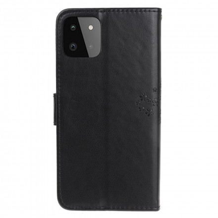 Housse Samsung Galaxy A22 5G Arbre et Hiboux à Lanière Housse Samsung Galaxy A22 5G Arbre et Hiboux à Lanière