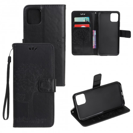 Housse Samsung Galaxy A22 5G Arbre et Hiboux à Lanière Housse Samsung Galaxy A22 5G Arbre et Hiboux à Lanière