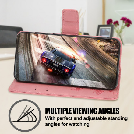 Housse Samsung Galaxy A22 5G Papillons et Fleurs à Lanière Housse Samsung Galaxy A22 5G Papillons et Fleurs à Lanière