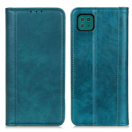 Flip Cover Samsung Galaxy A22 5G Version Cuir Litchi Fendu