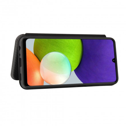 Flip Cover Samsung Galaxy A22 4G Fibre Carbone Flip Cover Samsung Galaxy A22 4G Fibre Carbone
