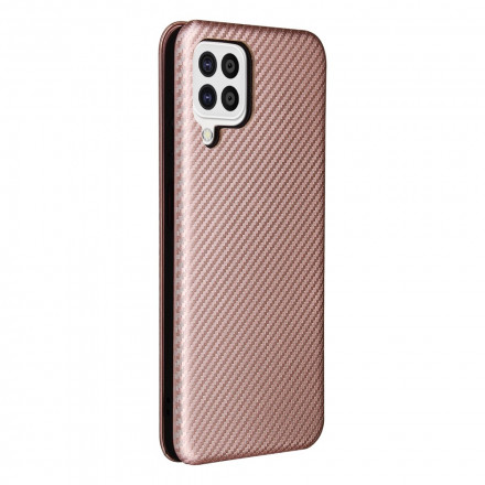 Flip Cover Samsung Galaxy A22 4G Fibre Carbone