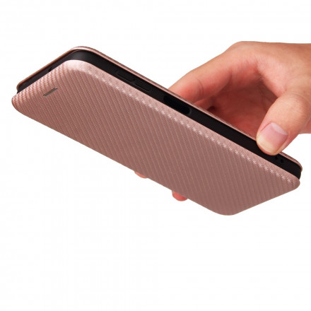 Flip Cover Samsung Galaxy A22 4G Fibre Carbone