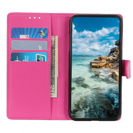 Housse Samsung Galaxy A22 5G Simili Cuir Litchi Traditionnel