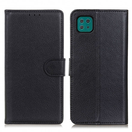 Housse Samsung Galaxy A22 5G Simili Cuir Litchi Traditionnel Housse Samsung Galaxy A22 5G Simili Cuir Litchi Traditionnel