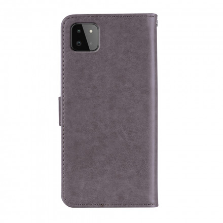 Housse Samsung Galaxy A22 5G Hibou Mandala et Lanière Housse Samsung Galaxy A22 5G Hibou Mandala et Lanière