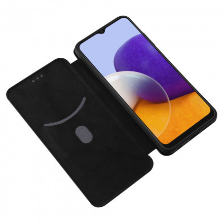 Flip Cover Samsung Galaxy A22 5G Fibre Carbone Flip Cover Samsung Galaxy A22 5G Fibre Carbone