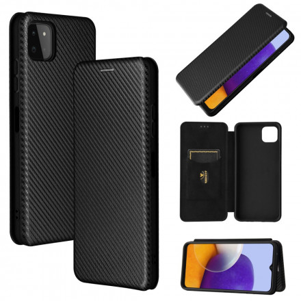Flip Cover Samsung Galaxy A22 5G Fibre Carbone Flip Cover Samsung Galaxy A22 5G Fibre Carbone