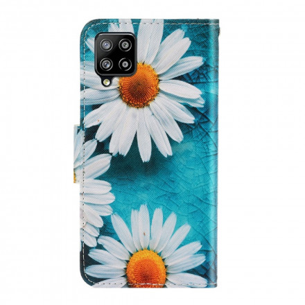 Housse Samsung Galaxy A22 4G Marguerites à Lanière Housse Samsung Galaxy A22 4G Marguerites à Lanière