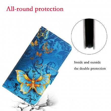 Housse Samsung Galaxy A22 4G Variations Papillons à Lanière Housse Samsung Galaxy A22 4G Variations Papillons à Lanière