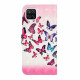 Housse Samsung Galaxy A22 4G Vol de Papillons à Lanière Housse Samsung Galaxy A22 4G Vol de Papillons à Lanière