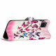 Housse Samsung Galaxy A22 4G Vol de Papillons à Lanière Housse Samsung Galaxy A22 4G Vol de Papillons à Lanière