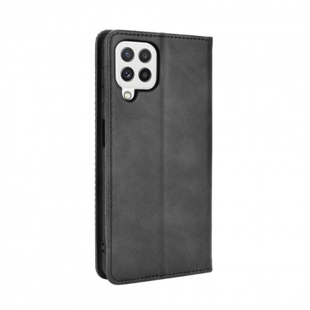 Flip Cover Samsung Galaxy A22 4G Effet Cuir Vintage Stylisé Flip Cover Samsung Galaxy A22 4G Effet Cuir Vintage Stylisé