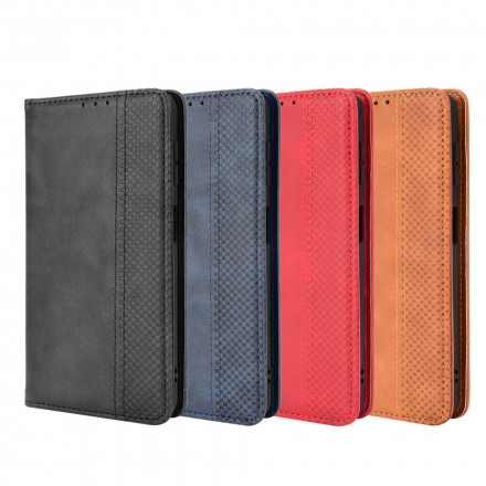 Flip Cover Samsung Galaxy A22 4G Effet Cuir Vintage Stylisé Flip Cover Samsung Galaxy A22 4G Effet Cuir Vintage Stylisé