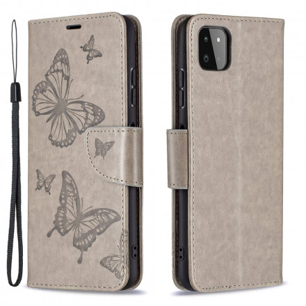 Housse Samsung Galaxy A22 5G Les Papillons en Vol avec Lanière Housse Samsung Galaxy A22 5G Les Papillons en Vol avec Lanière