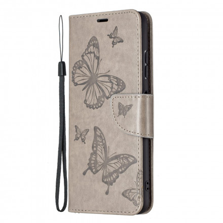 Housse Samsung Galaxy A22 5G Les Papillons en Vol avec Lanière Housse Samsung Galaxy A22 5G Les Papillons en Vol avec Lanière