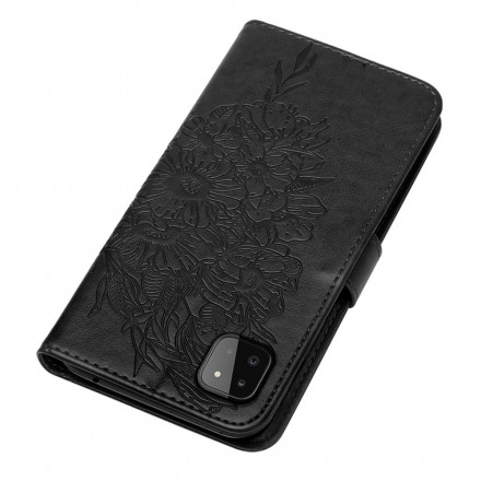 Housse Samsung Galaxy A22 5G Papillon Design avec Lanière Housse Samsung Galaxy A22 5G Papillon Design avec Lanière