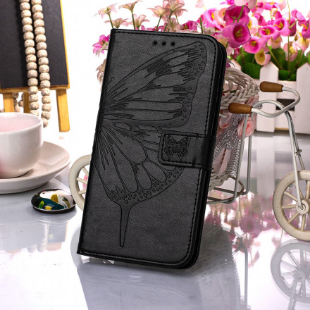 Housse Samsung Galaxy A22 5G Papillon Design avec Lanière