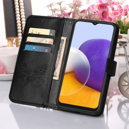 Housse Samsung Galaxy A22 5G Papillon Design avec Lanière Housse Samsung Galaxy A22 5G Papillon Design avec Lanière