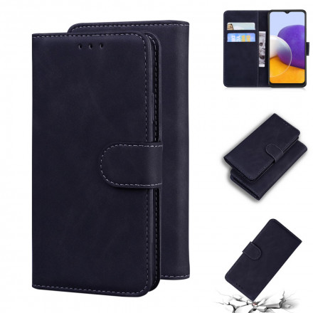Housse Samsung Galaxy A22 5G Style Cuir Vintage Couture Housse Samsung Galaxy A22 5G Style Cuir Vintage Couture