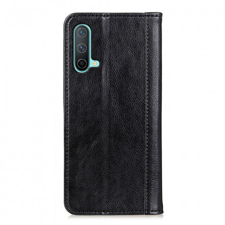 Flip Cover OnePlus Nord Nord CE 5G Cuir Litchi Fendu Élégance