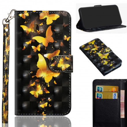 Housse Moto G9 Plus Papillons Jaunes Housse Moto G9 Plus Papillons Jaunes