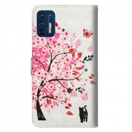 Housse Moto G9 Plus Arbre Rose Housse Moto G9 Plus Arbre Rose