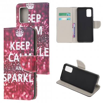 Housse Moto G9 Plus Keep Calm and Sparkle