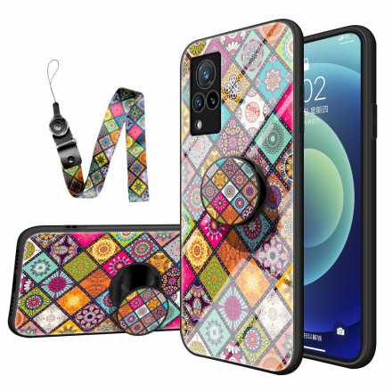 Coque Vivo V21 5G Support Magnétique Patchwork Coque Vivo V21 5G Support Magnétique Patchwork