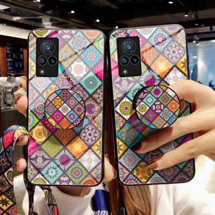 Coque Vivo V21 5G Support Magnétique Patchwork Coque Vivo V21 5G Support Magnétique Patchwork