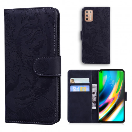 Housse Moto G9 Plus Empreinte Face de Tigre Housse Moto G9 Plus Empreinte Face de Tigre